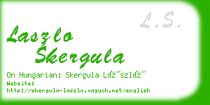 laszlo skergula business card